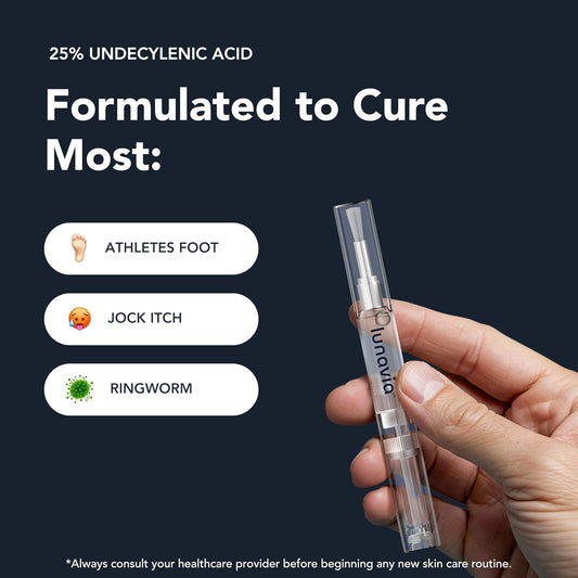 Antifungal Pen – Cures Most Athlete’S Foot, Jock Itch, and Ringworm - 25% Undecylenic Acid with Tea Tree, Clove Bud & Aloe - 3-Pack Twist Pen